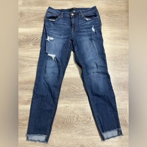 1822 Denim Women's Ripped Blue Denim Jeans